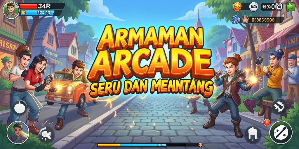 Tampilan gameplay <strong>34R</strong> yang seru dan penuh warna.