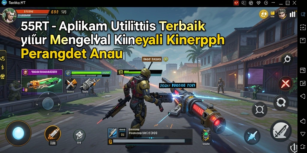 Tampilan antarmuka utama 55RT yang ramah pengguna dan intuitif.