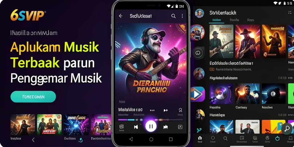 Screenshot gameplay 6SVIP dengan momen asyiknya menyanyi musik.