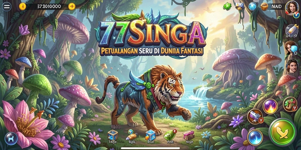 Gameplay seru 77SINGA dalam petualangan yang menantang.