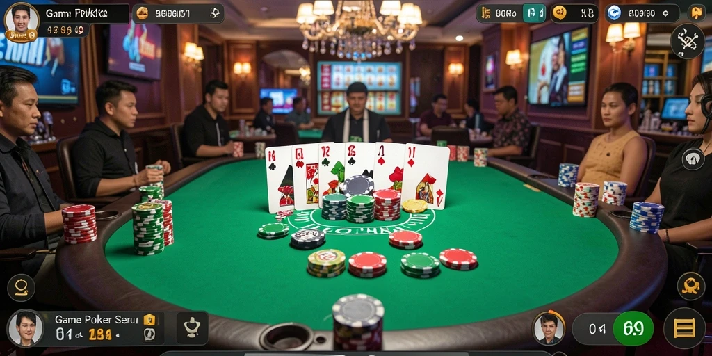 Tampilan gameplay seru dalam permainan Poker 8364.