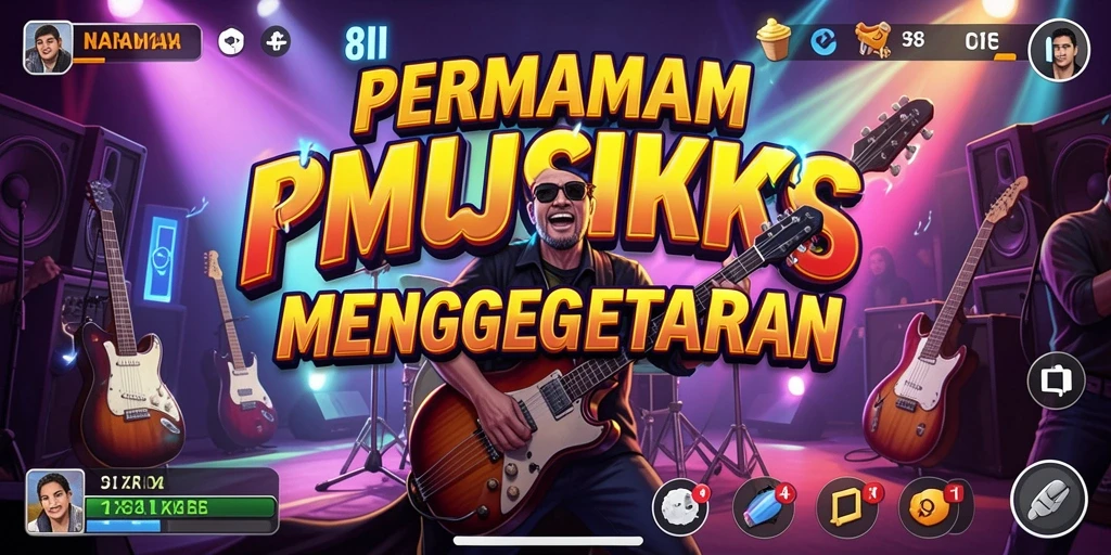 Screenshot 8II menampilkan gameplay musik yang dinamis dan interaktif.