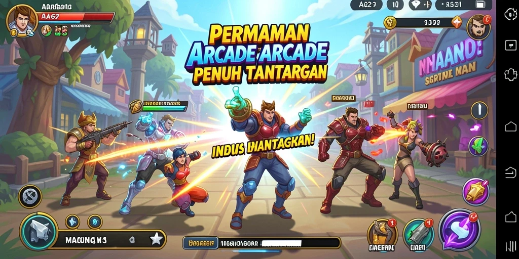 Gambar utama AA62 menunjukkan gameplay Arcade yang seru dan menantang.