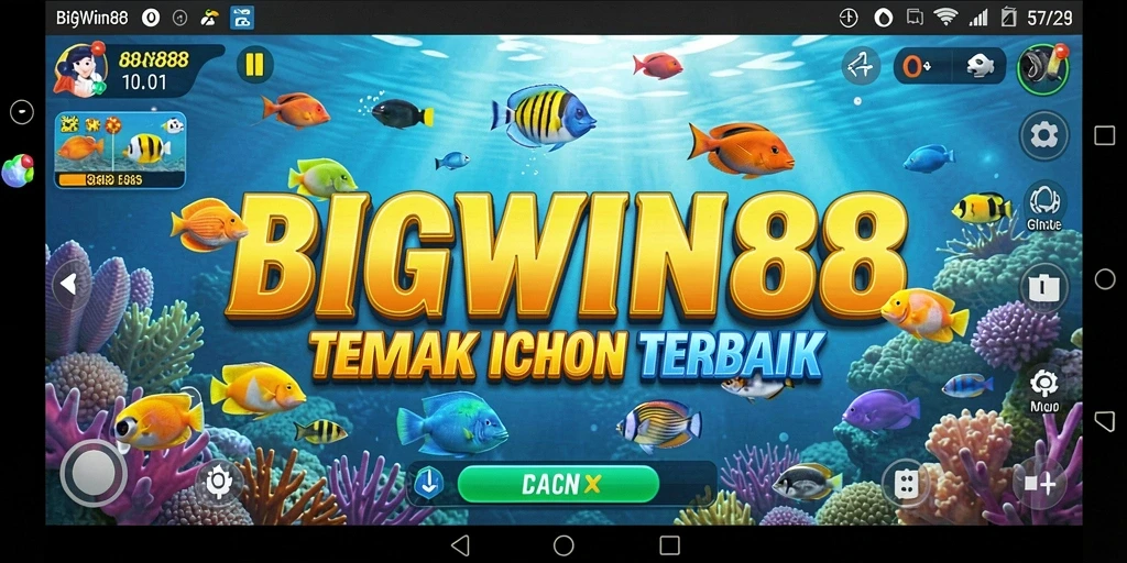 Tampilan menarik dari gameplay BIGWIN88 Tembak Ikan.