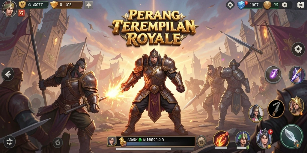 Tangkapan layar C0077 menampilkan aksi pertempuran intens game Battle Royale.
