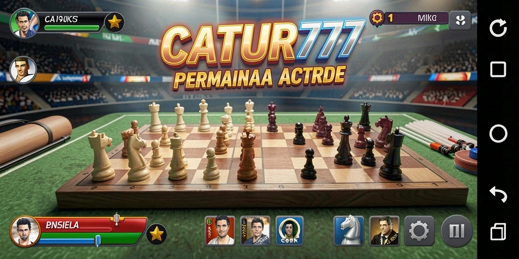 Tampilan gameplay seru dan interaktif dalam CATUR777.