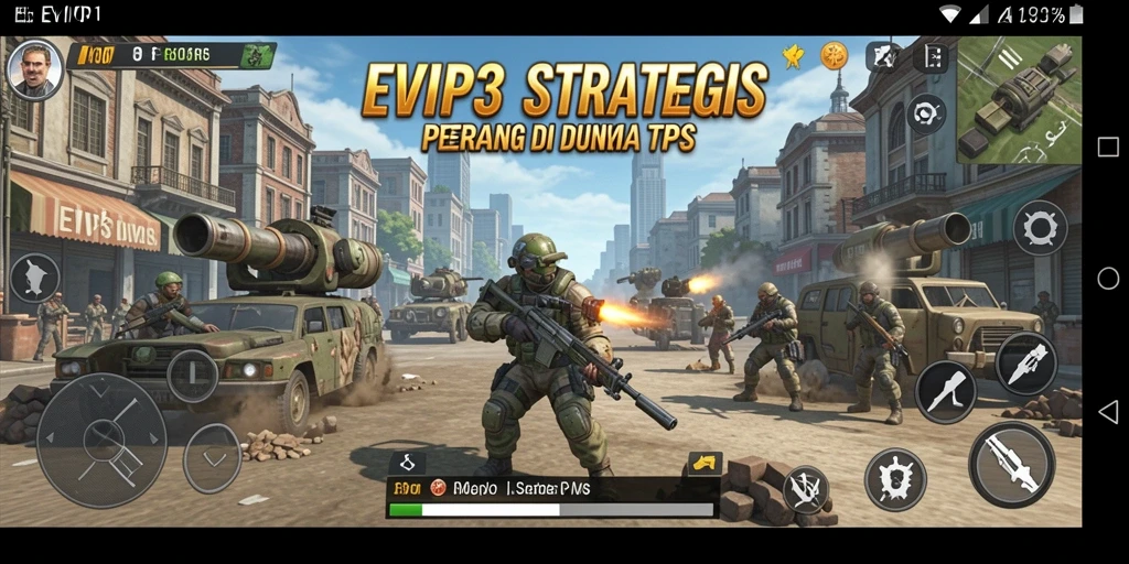 Tangkapan layar gameplay EVIP3 menampilkan pertempuran seru dengan grafik menawan.