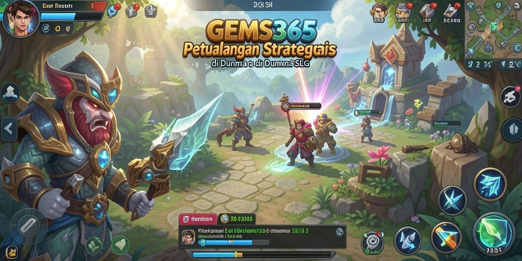 Tampilan gameplay menegangkan GEMS365 dengan aksi SLG yang intens.