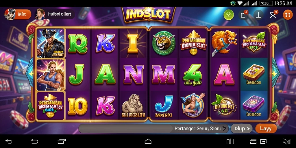 Tampilan seru dari gameplay pertarungan INDSLOT yang mendebarkan.