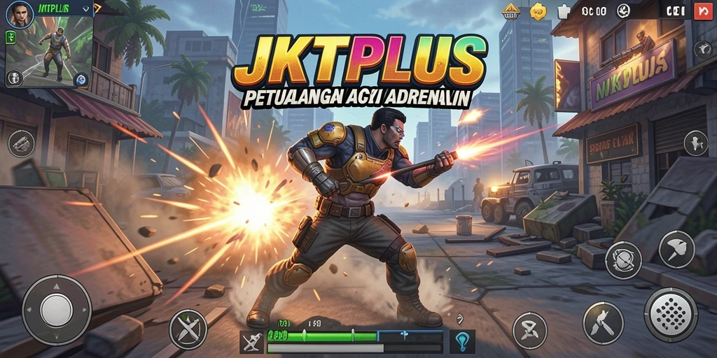 Gameplay JKTPLUS yang penuh aksi dan tantangan seru.