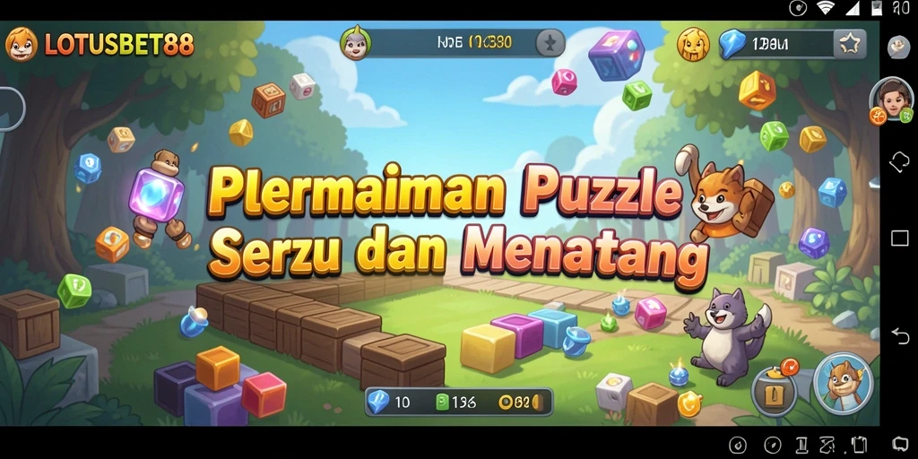 Screenshot utama LOTUSBET88 menampilkan tantangan Puzzle yang seru dan menarik.