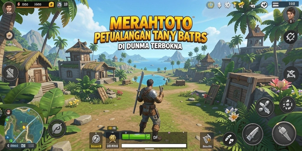 Tampilan gameplay MERAHTOTO yang menampilkan eksplorasi Open World.