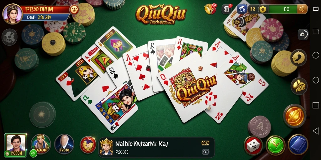 Tampilan gameplay QiuQiu yang seru dan interaktif.