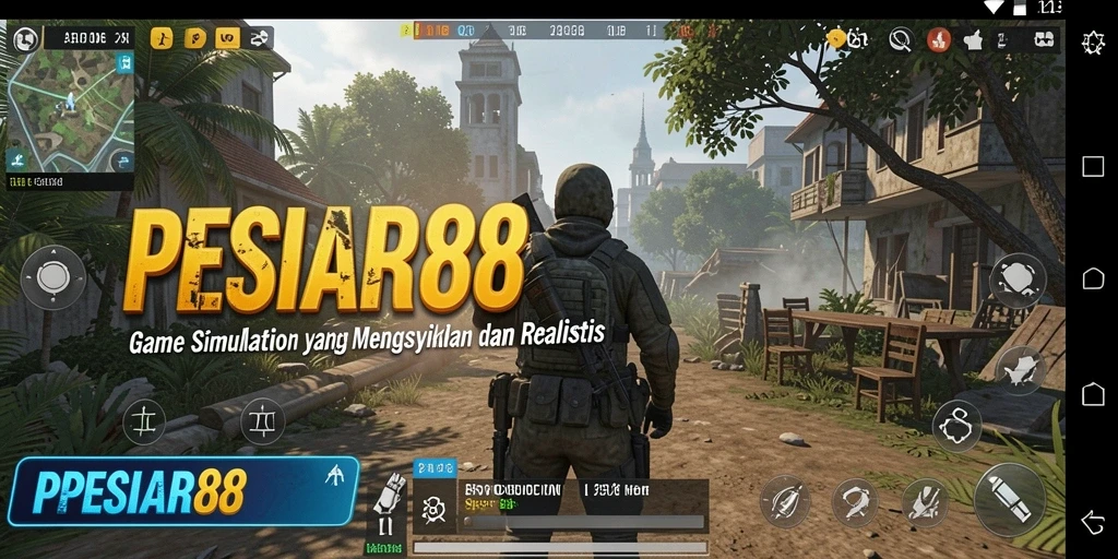 Tangkapan layar utama PESIAR88 menunjukkan gameplay Simulation yang mendalam.