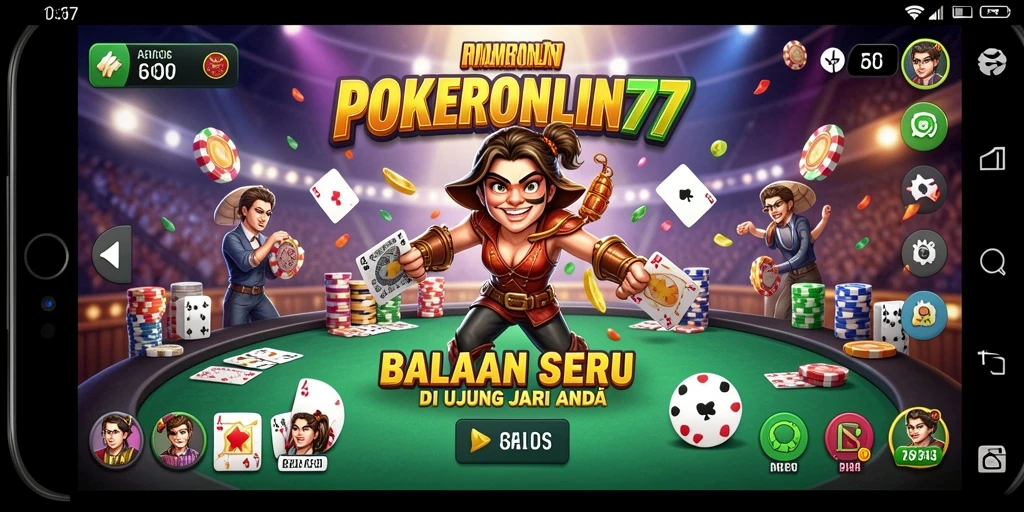Tampilan gameplay balapan seru di POKERONLIN77.