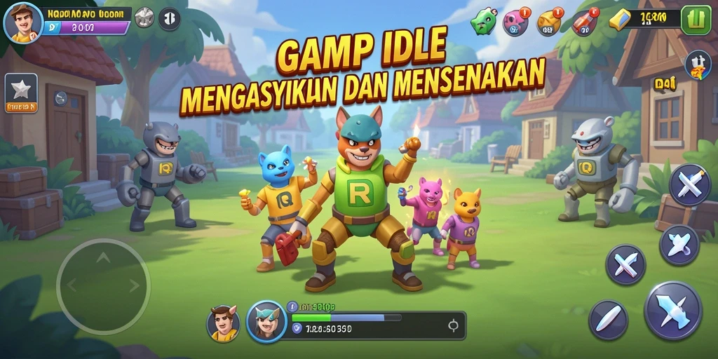 Tampilan gameplay QQRP dengan mekanisme Idle yang menarik.