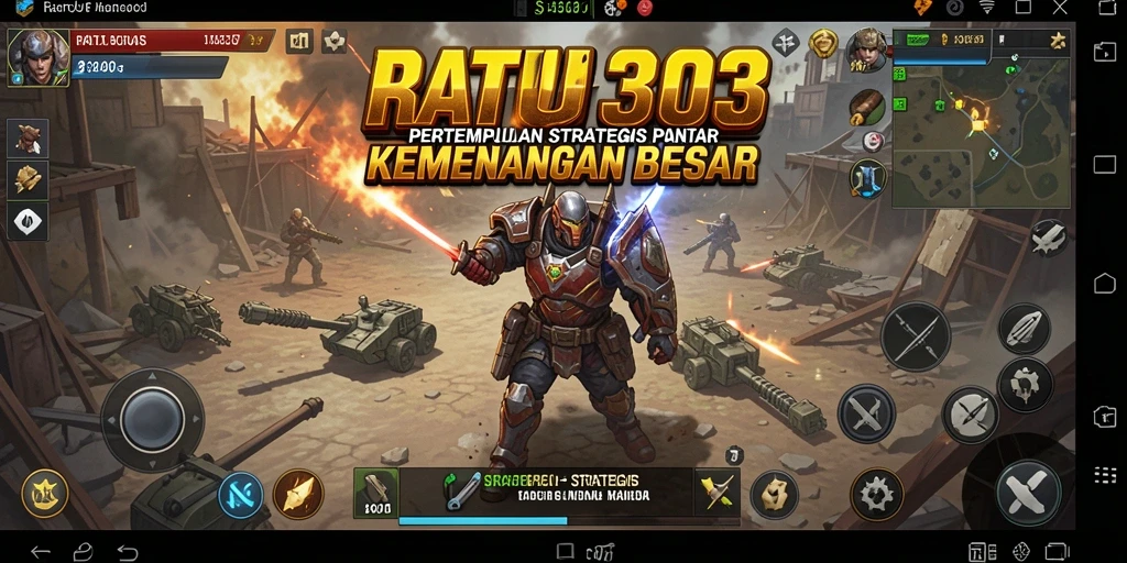 Screenshot menunjukkan pertempuran strategis yang menarik dalam RATU303.