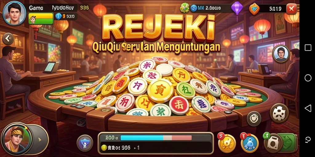 Tampilan menarik dari gameplay QiuQiu REJEKI yang seru.