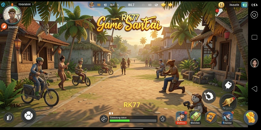 Tangkapan layar gameplay RK77 yang menunjukkan aksi seru dan grafis menarik.