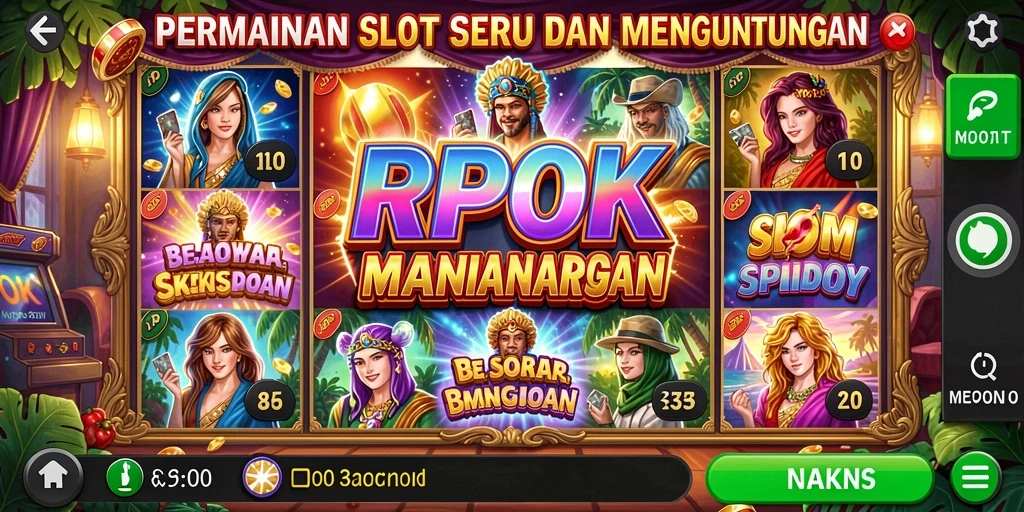 Screenshot utama RPOK menampilkan pengalaman bermain Slot yang seru.