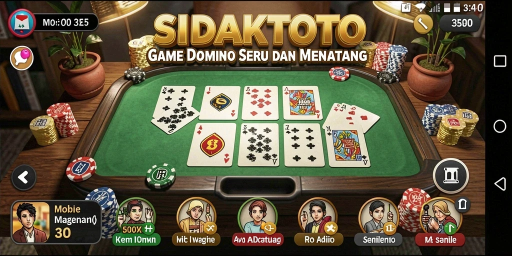 Tampilan gameplay Domino dari SIDAKTOTO yang menawan.