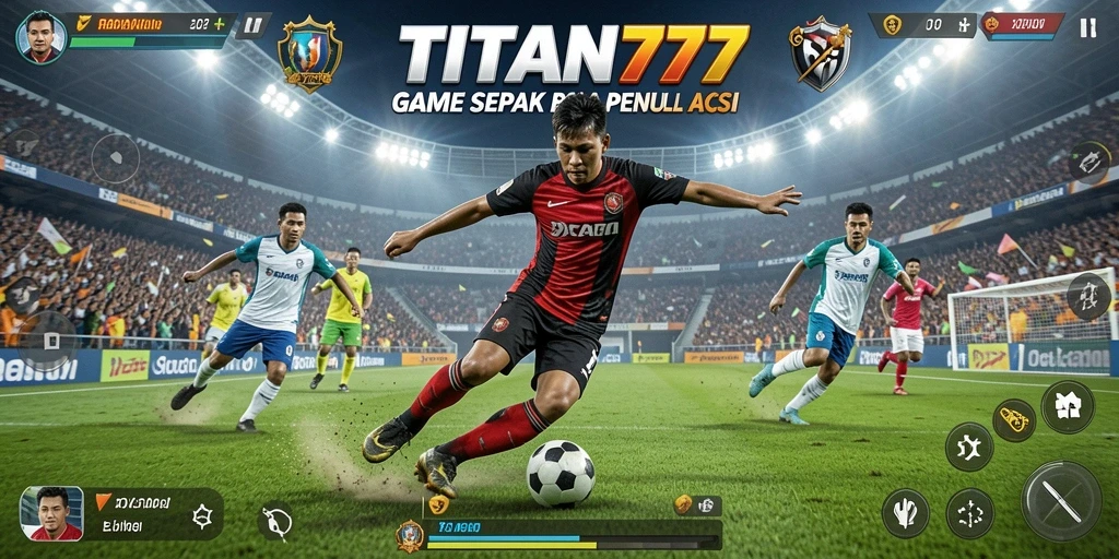Tampilan gameplay seru dari game sepak bola TITAN777.