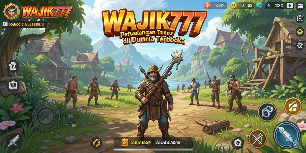 Screenshot gameplay menunjukkan petualangan epik dalam dunia terbuka.