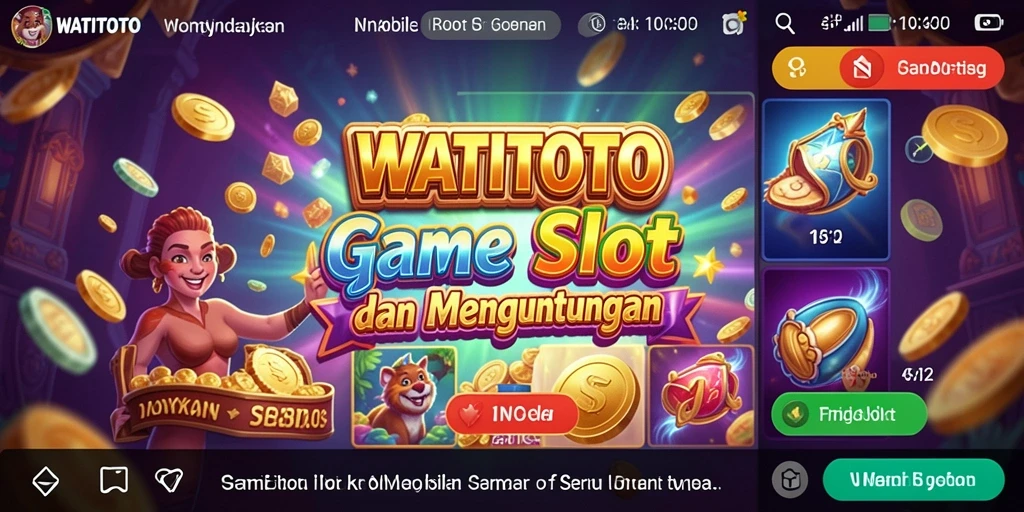 Tampilan antarmuka gameplay WATITOTO yang menarik dan penuh warna.